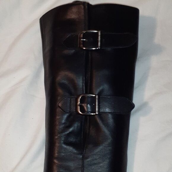 Gabor Astoria Knee High Leather Buckle Boots Black - Picture 7 of 12